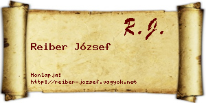 Reiber József névjegykártya